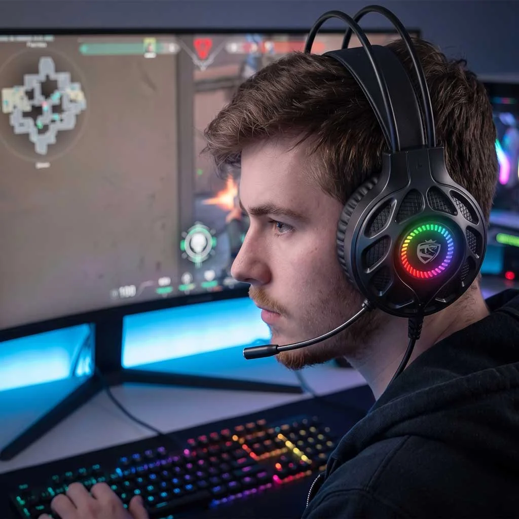 Auricular Gamer con luces S200